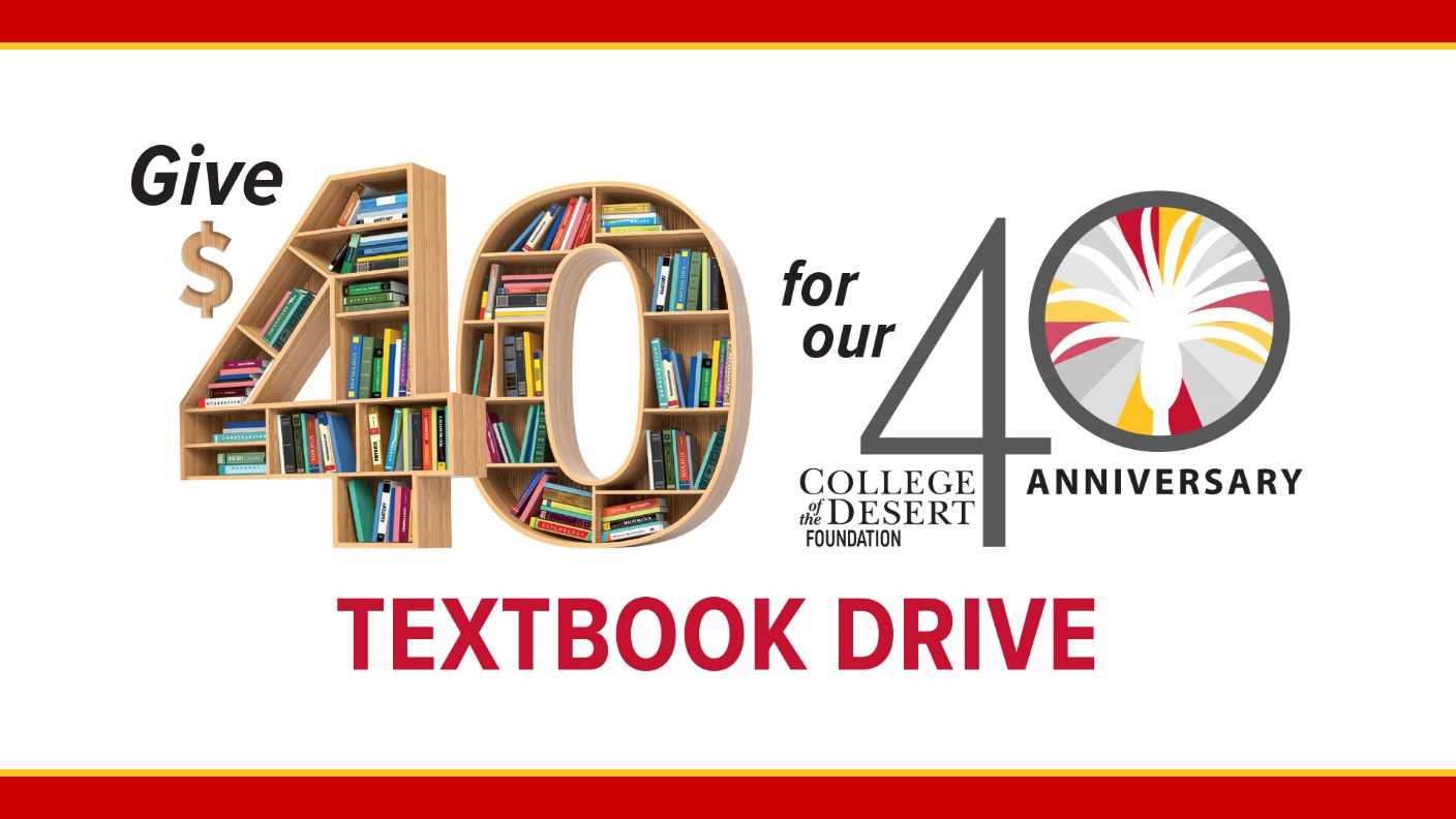 Give $40 for Our 40th Anniversary Textbook Drive