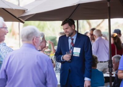 Guests at the President’s Circle cocktail reception at Desert Willow Golf Resort