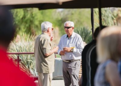 Guests at the President’s Circle cocktail reception at Desert Willow Golf Resort