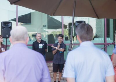 Guests at the President’s Circle cocktail reception at Desert Willow Golf Resort
