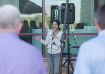 Guests at the President’s Circle cocktail reception at Desert Willow Golf Resort